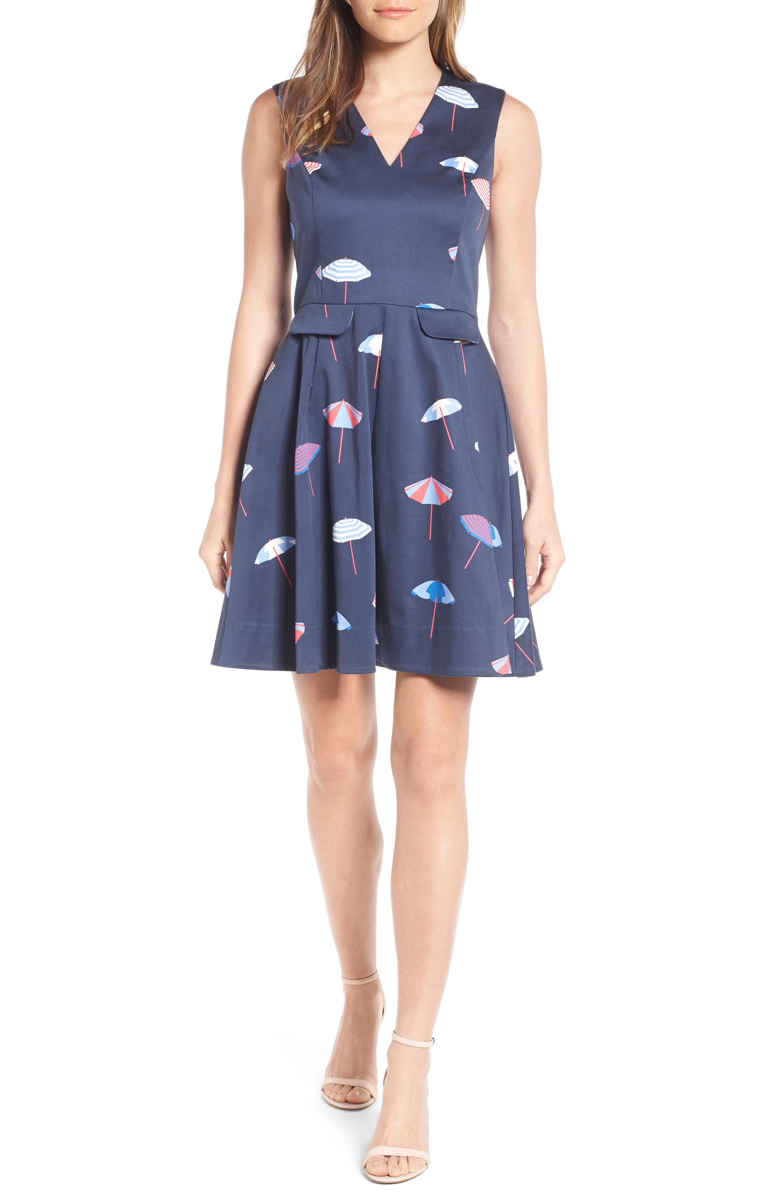 Draper James Stretch Cotton Fit & Flare Dress Nordstrom
