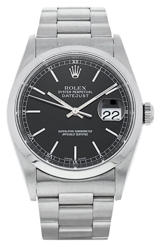 Watchfinder & Co. Rolex  2000 Datejust 16200 Bracelet Watch, 36mm In Black