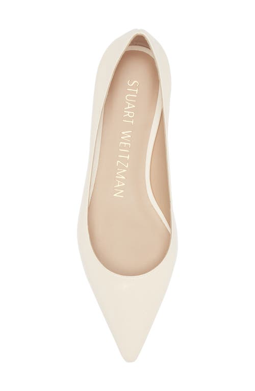 Stuart Weitzman Emilia Pointed Toe Flat In Seashell
