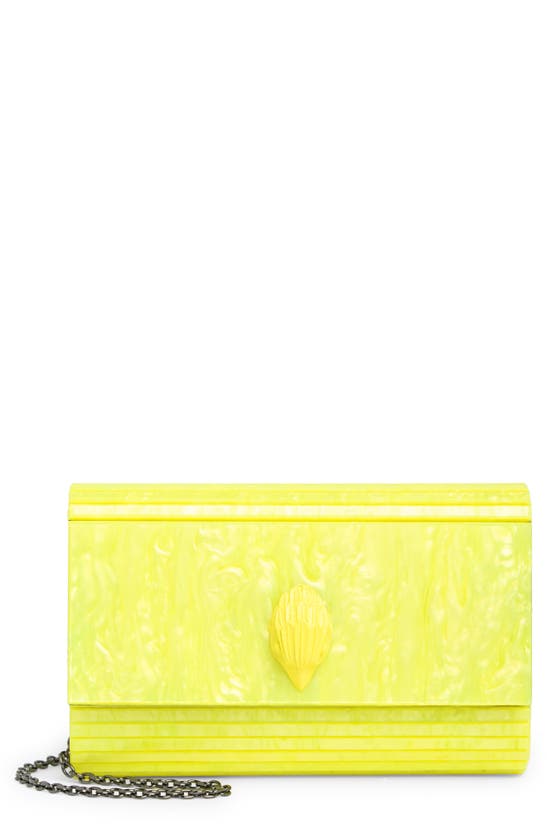 Kurt Geiger Party Eagle Drench Clutch In Yellow