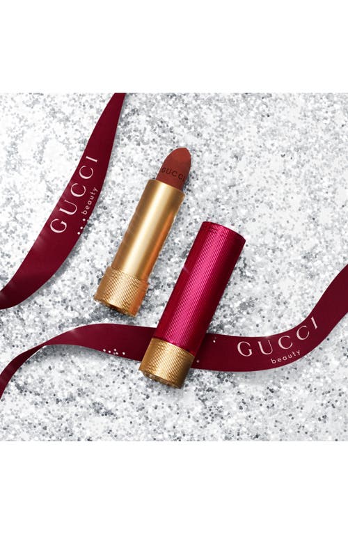 Shop Gucci Rouge A Lévres Velvet Matte Lipstick In 505 Janet Rust