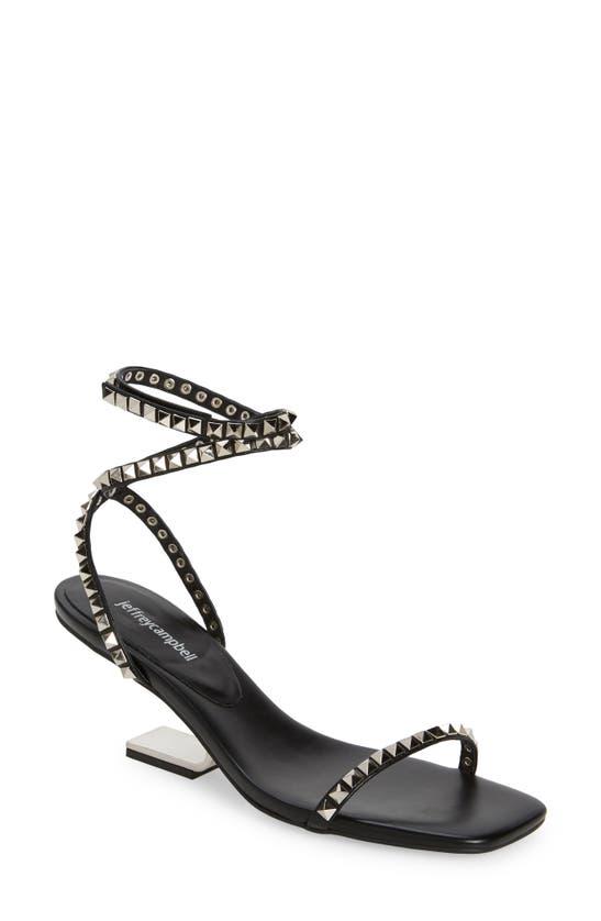Shop Jeffrey Campbell Luxor Ankle Strap Sandal In Black Silver