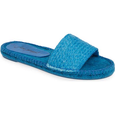 Free People Beach Front Espadrille Slide Sandal, Blue