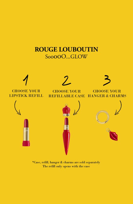 Christian Louboutin So Glow Chain For Rouge Louboutin Lipstick In Key Ring Buckle