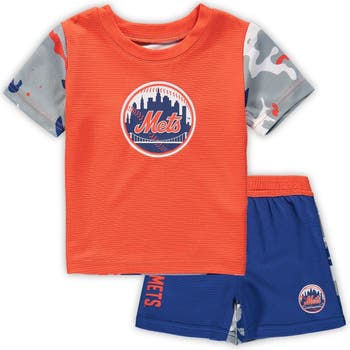 Outerstuff Infant Boys and Girls Royal, Orange New York Mets Stealing  Homebase 2.0 T-shirt Shorts Set