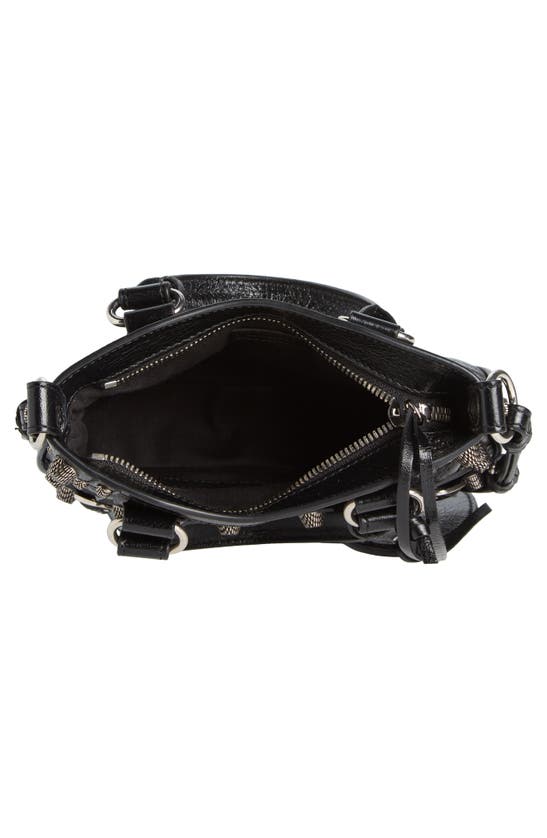 Shop Balenciaga Mini Neo Cagole Metallic Leather Tote In Black