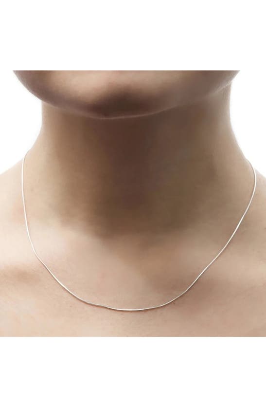 A & M Sterling Silver Snake Chain Necklace In Silver