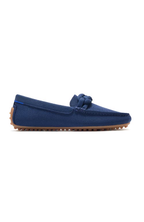 Shop Rothys Rothy's The Braid Driver In Navy Noir