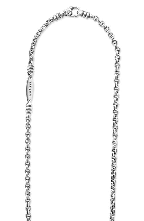 Lagos Men's Sterling Silver Anthem Double Link Caviar Chain Necklace, 20 - Exclusive In Silver