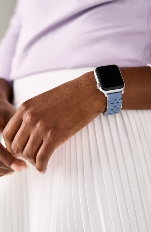 Michele Silicone 20mm Apple Watch® Watchband In Blue/silver