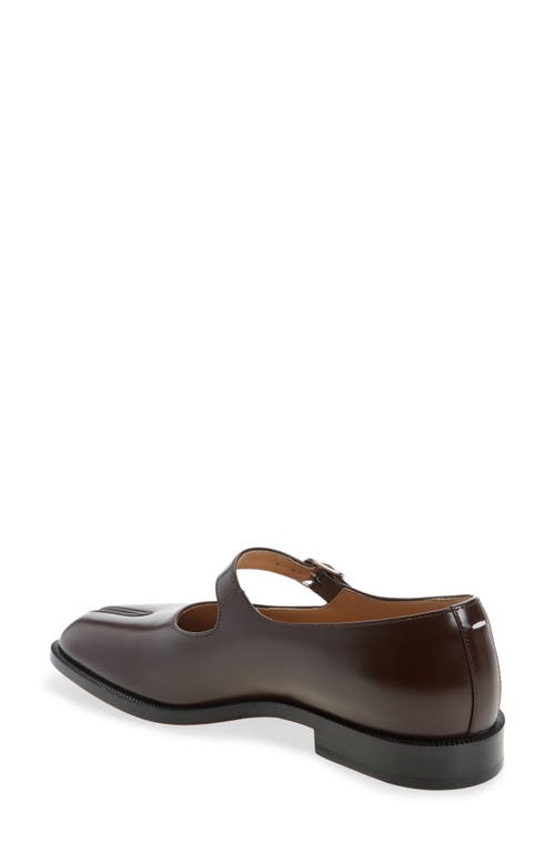 Shop Maison Margiela Tabi Mary Jane Flat In Chic Brown