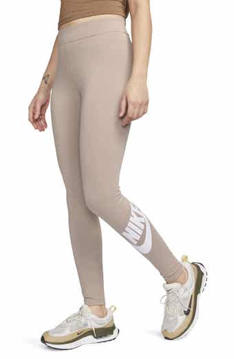 Nike One Performance Dance Leggings Dri-fit Beige Leggings with Inner Pocket