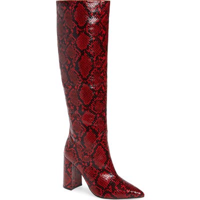 Jeffrey Campbell Siren Knee High Boot, Red