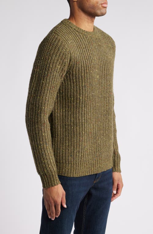 Shop Schott Nyc Donegal Wool Blend Sweater In Olive