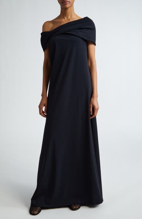 Asymmetrical evening gown best sale