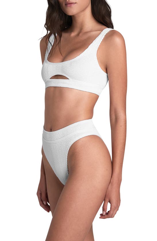Shop Bondeye The Sasha Cutout Bikini Top In Optic White Eco