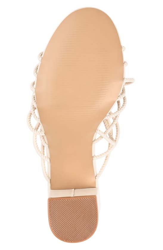 Journee Collection Women's Kennadi Beaded Sandals In Ivory