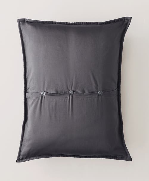 Pact Organic Room Service Sateen Sham 2-pack In Charcoal