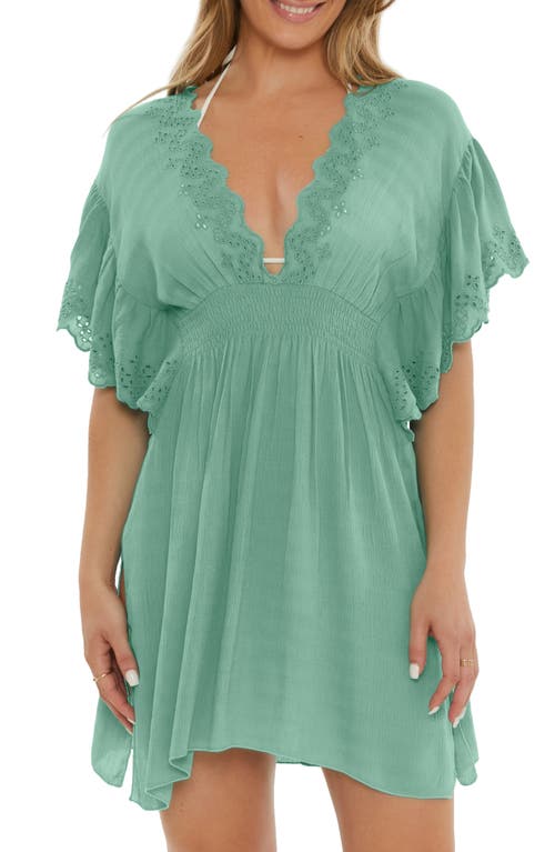 Becca Barbados Embroidered Cover-Up Tunic in Mineral