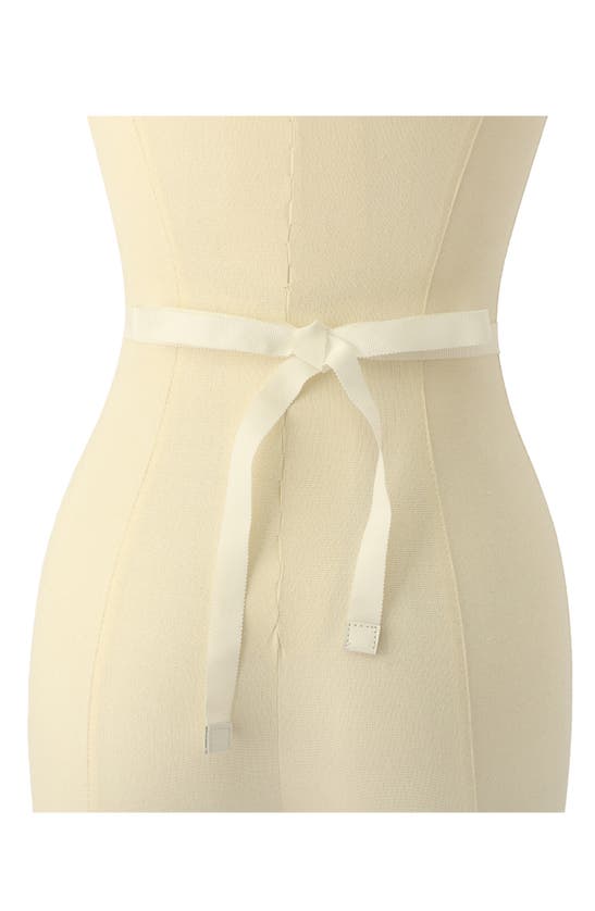 Shop Kate Spade Imitation Pearl Bridal Belt In Cream/ Silver
