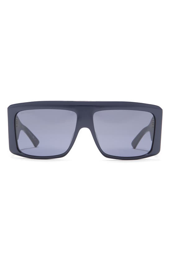 Balenciaga 63mm Shield Sunglasses In Blue | ModeSens