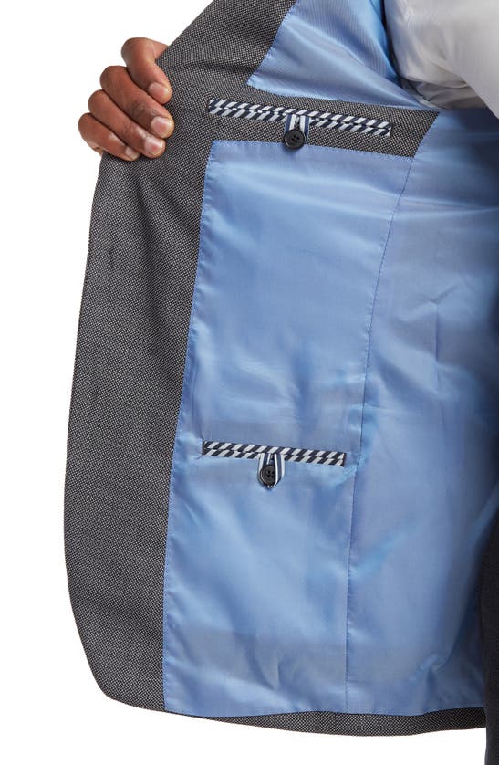 Original Penguin Birdseye Stretch Wool Blend Sport Coat In Charcoal