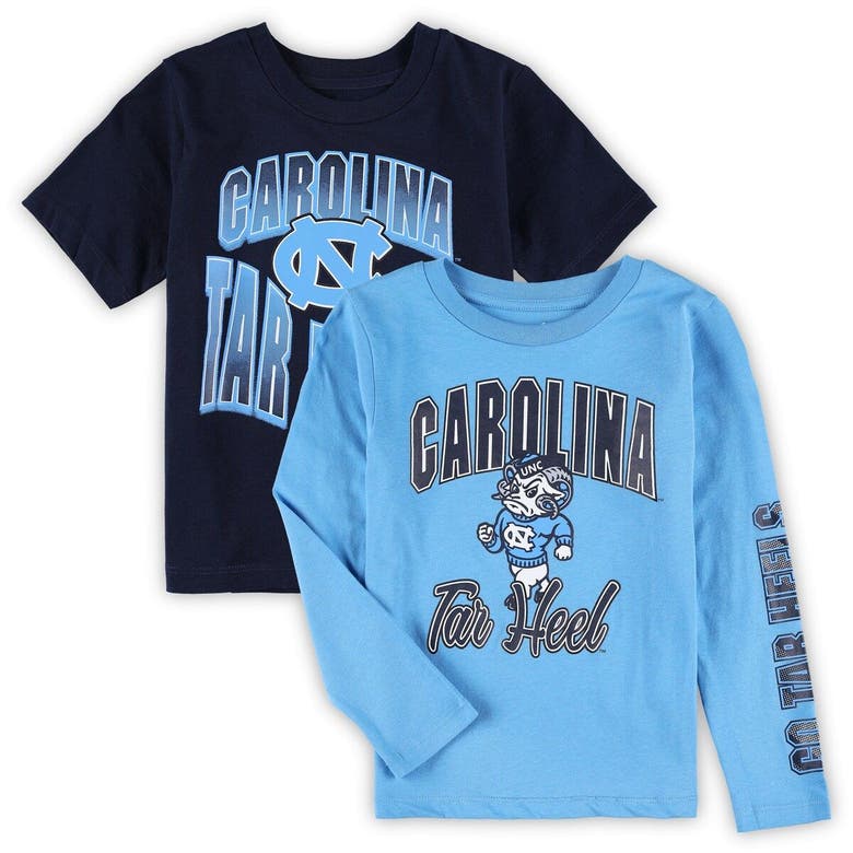 Outerstuff Kids' Preschool Carolina Blue/navy North Carolina Tar Heels Game Day T-shirt Combo Pack In Light Blue