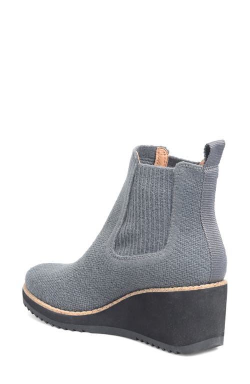 Söfft Eiley Platform Wedge Chelsea Boot In Grey