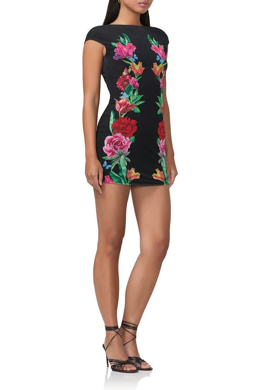 Shop Afrm Mabel Printed Cap Sleeve Mesh Minidress In Body Floral