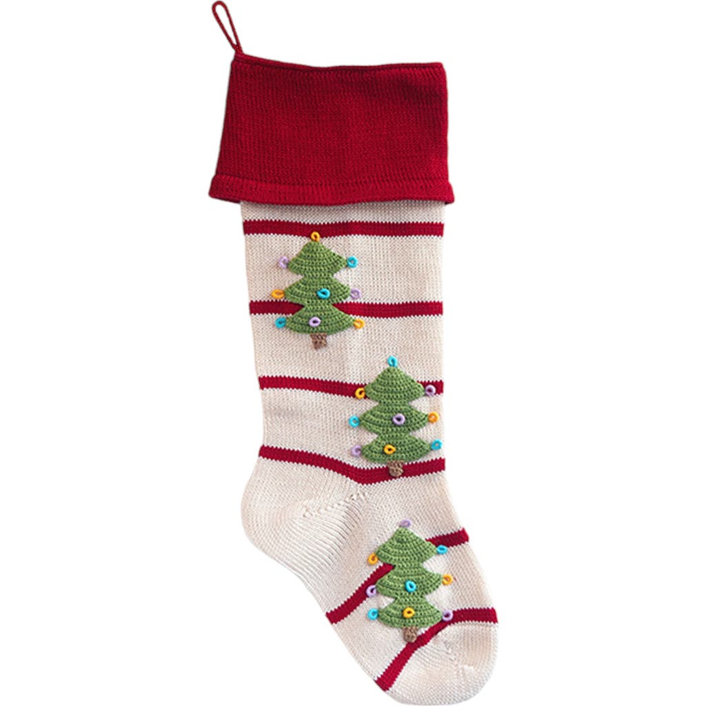 Melange Collection Noel Tree Stocking In Ivory