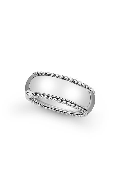 Lagos Men's Sterling Silver Anthem Polished Caviar Bead Band - Exclusive In Silver