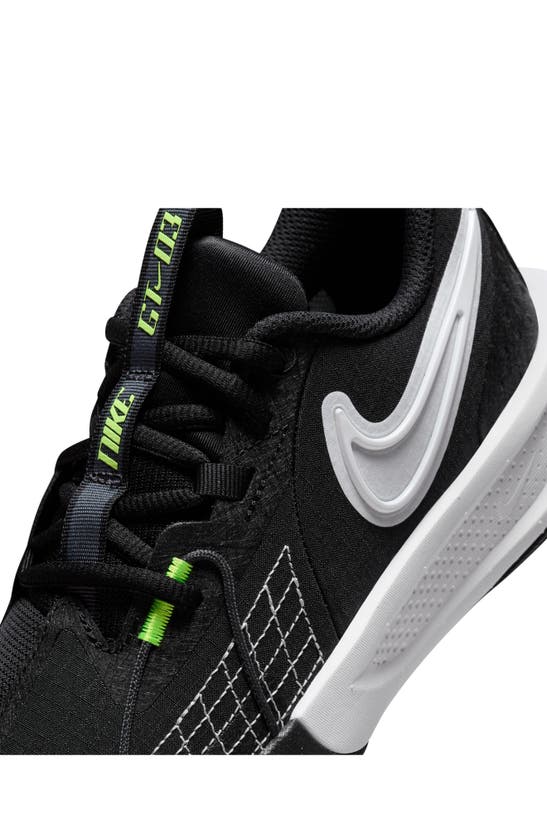 Shop Nike Kids' G.t. Cut 3 Basketball Shoe In Black/ White/ Anthracite