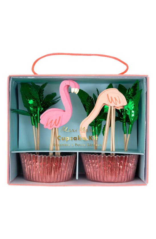 Shop Meri Meri Neon Flamingo Cupcake Kit In Pink