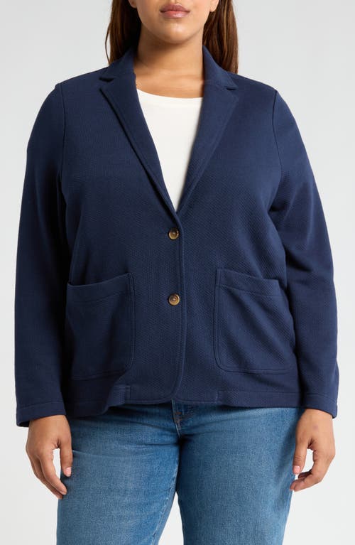 Shop Caslonr Caslon(r) Relaxed Knit Blazer In Navy Blazer