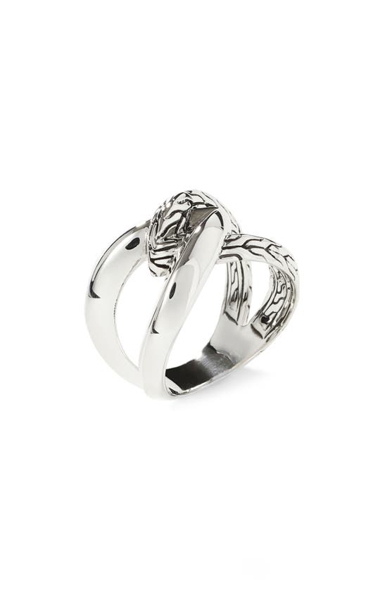 John Hardy Sterling Silver Asli Classic Chain Openwork Statement Ring In Silver