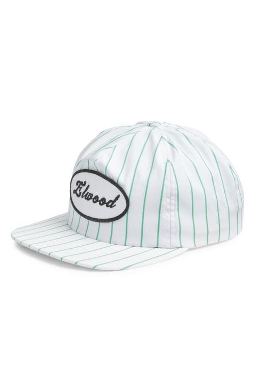 Elwood Pincord Snapback Baseball Cap In White