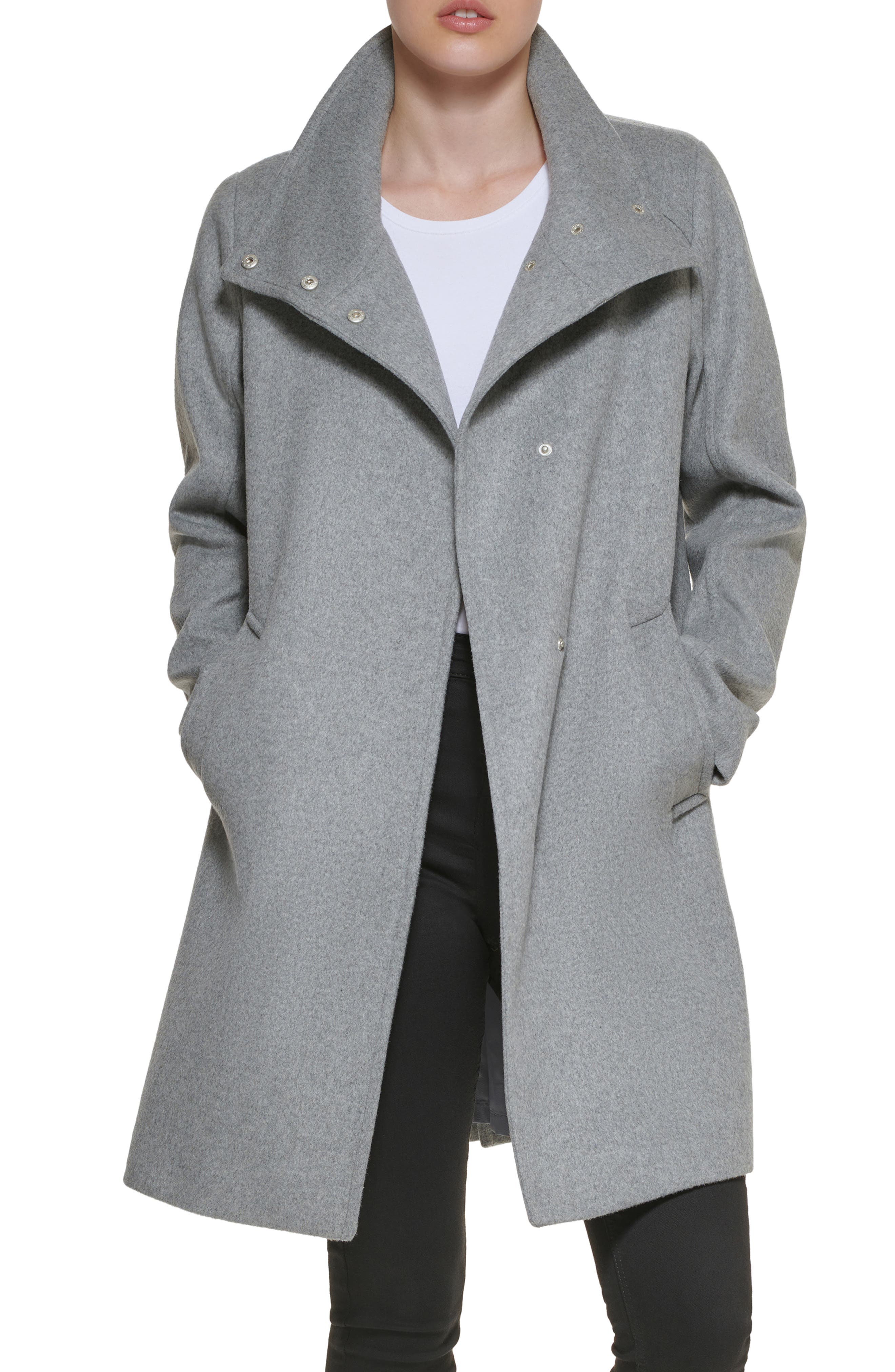 light grey winter coat