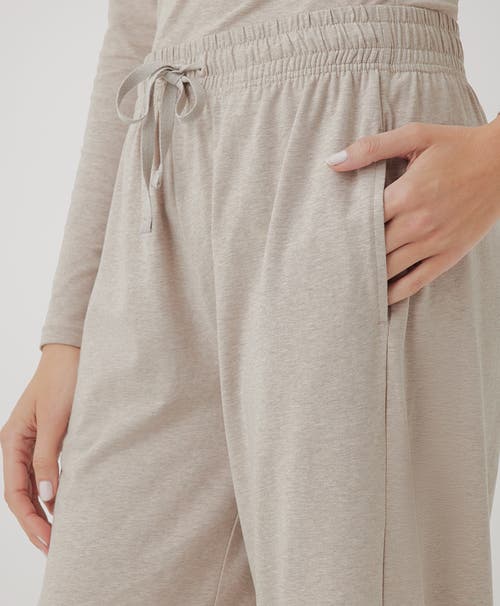 Pact Organic Cotton Cool Stretch Lounge Pant In Oat Heather