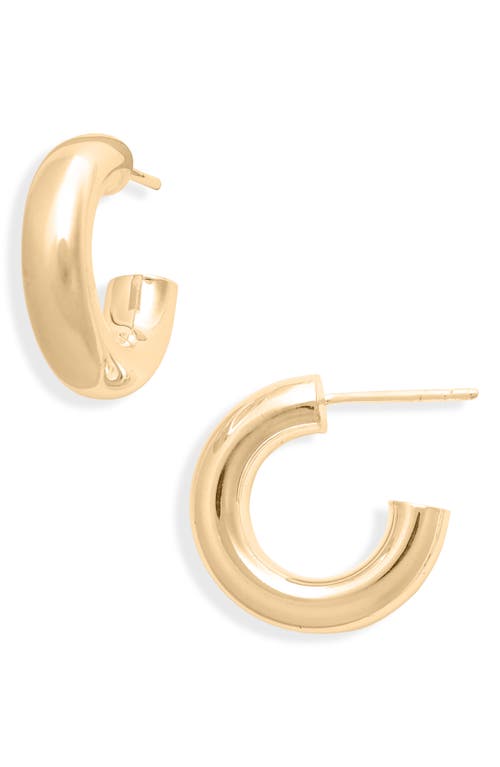 Lou Huggie Hoop Earrings in Yellow Gold
