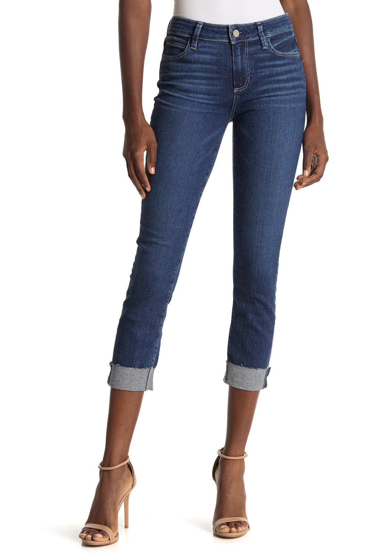 PAIGE | Skyline Skinny Cuffed Crop Jeans | Nordstrom Rack
