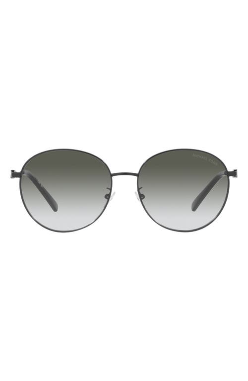 Michael Kors Alpine 57mm Round Sunglasses in Shiny Black at Nordstrom