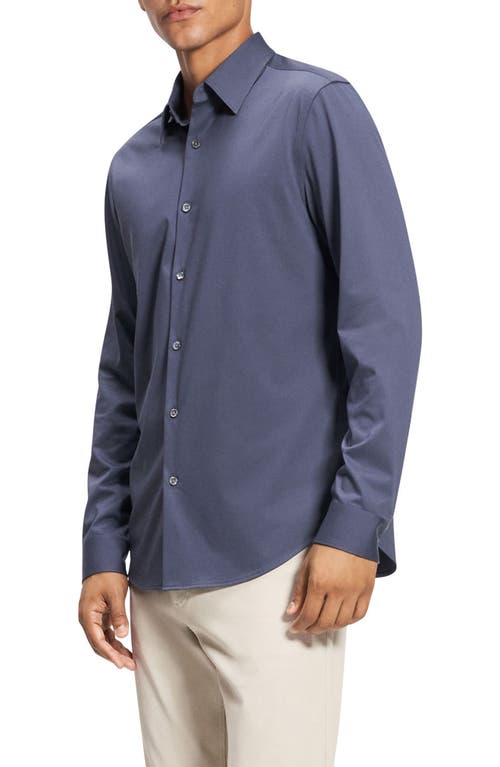 THEORY THEORY SYLVAIN ND STRUCTURE KNIT BUTTON-UP SHIRT