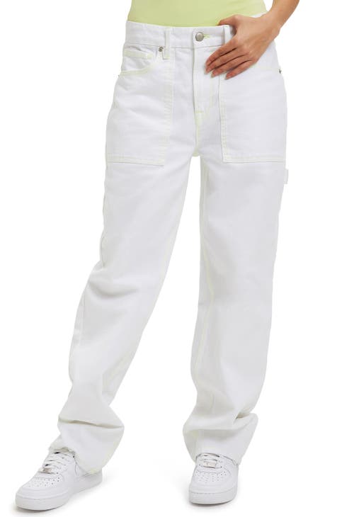 Good '90s High Waist Carpenter Jeans (White 001) (Regular & Plus Size)