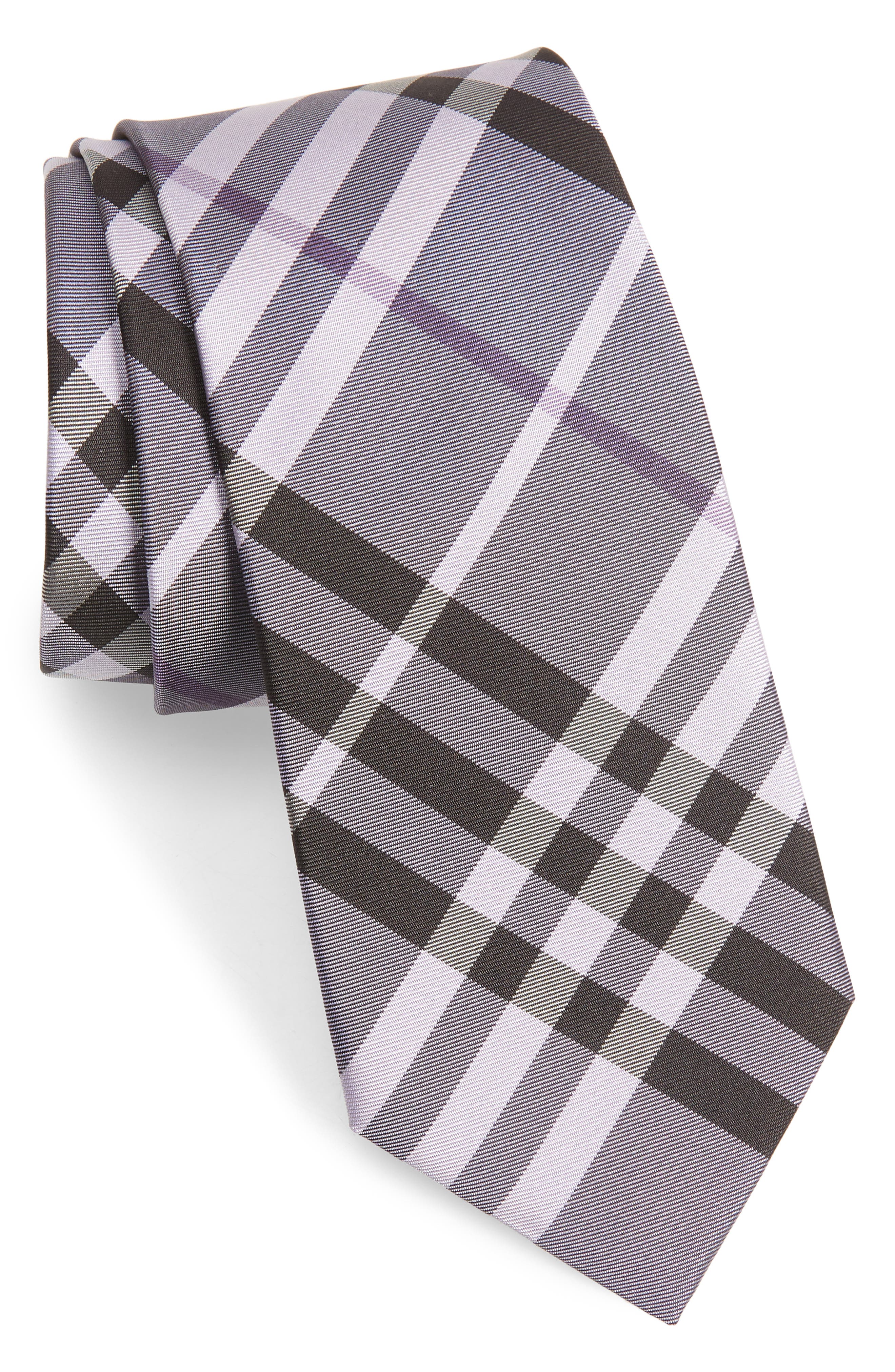 manston check silk tie