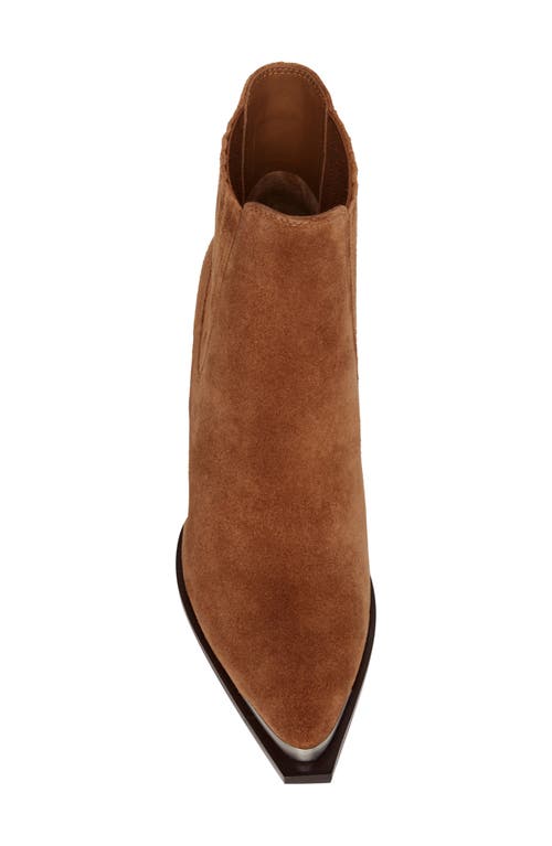 Shop Paige Lyra Pointed Toe Chelsea Boot In Sienna