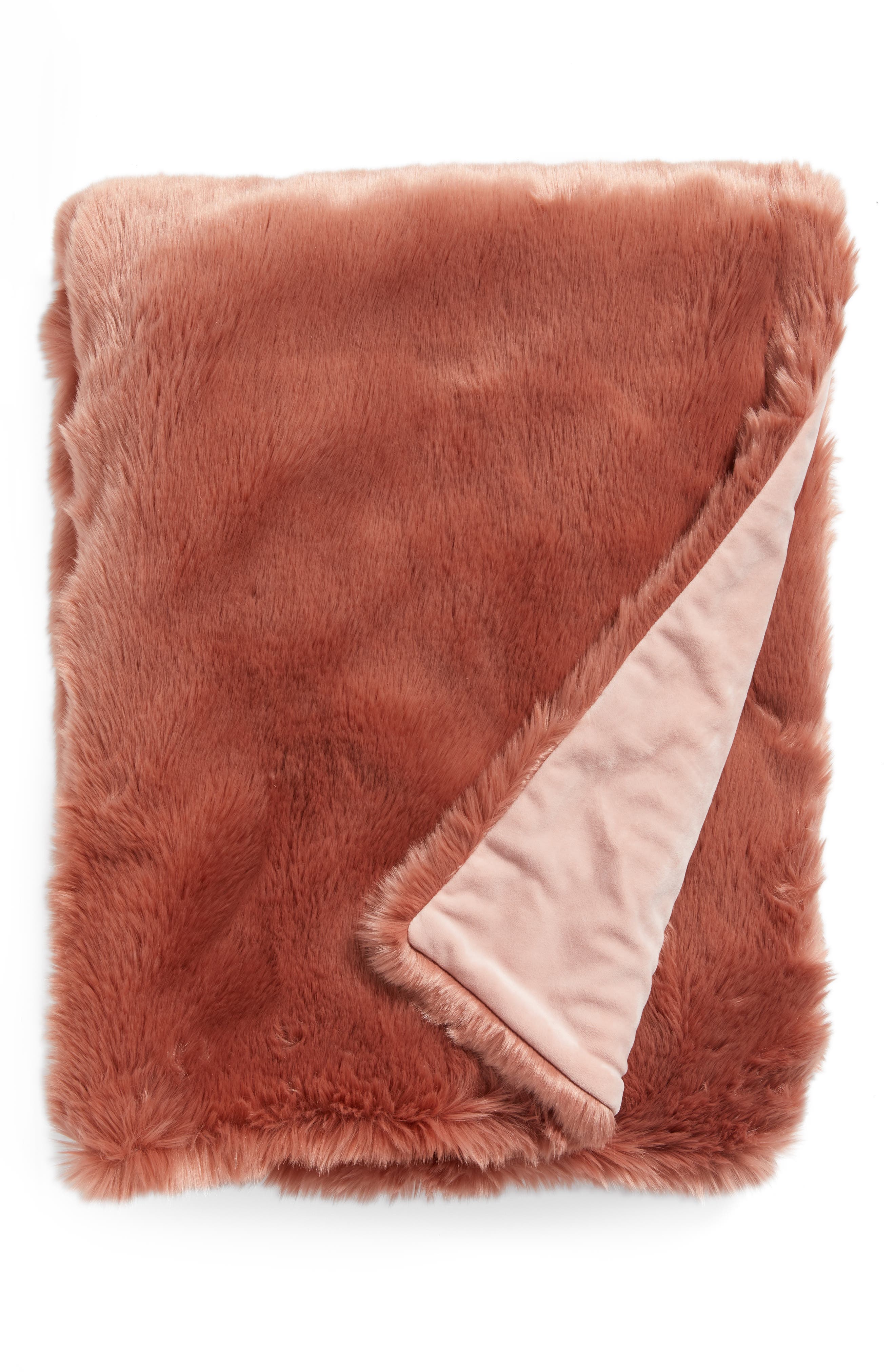 NORDSTROM AT HOME,
                            Cuddle Up Faux Fur Throw Blanket,
                            Alternate thumbnail 125, color,
                            681