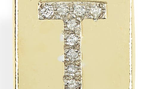 Meshmerise Diamond Padlock Initial Pendant Necklace In Yellow-t