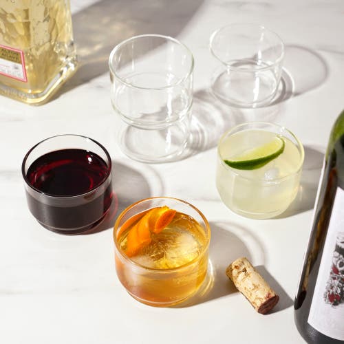 Viski Set Of 6 Bodega Glasses In Clear