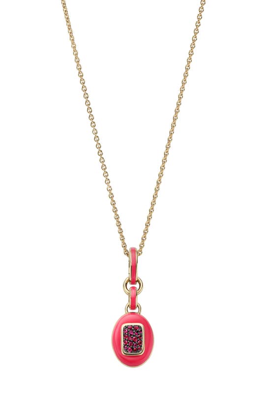Shop Cast The Stone Charm Necklace In Ruby
