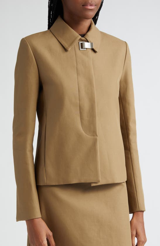 Shop Proenza Schouler Lana Organic Cotton Twill Jacket In Drab